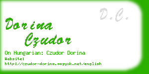 dorina czudor business card